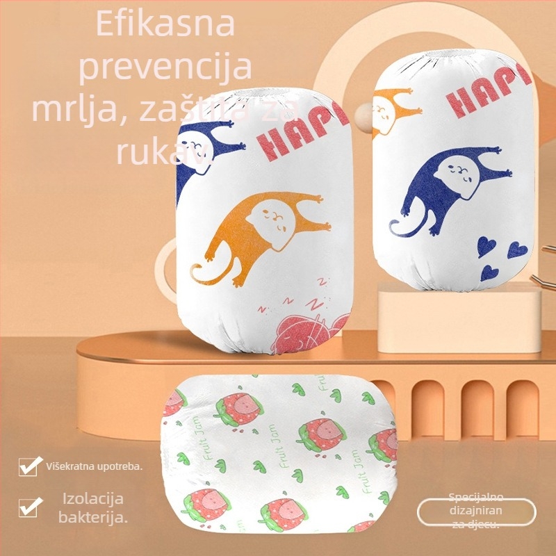 Dječje vodootporne PVC rukave s karikaturalnim uzorkom, zaštita od prljavštine