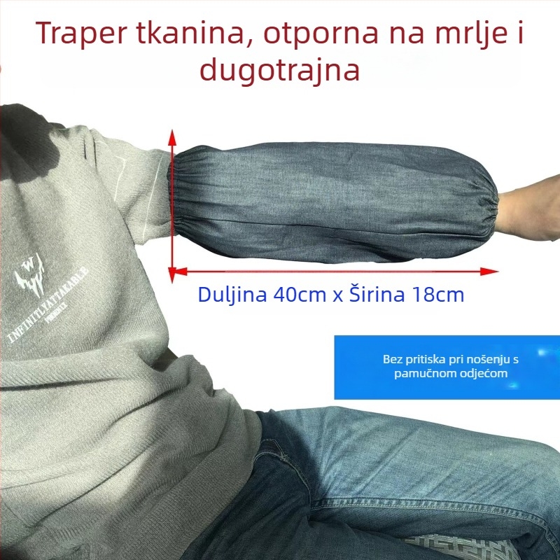 Denim rukav za industrijsko zavarivanje – otporan na habanje, anti-prljavština, moderan minimalistički stil