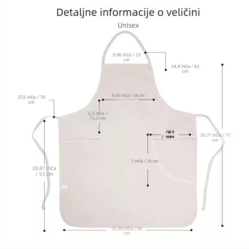 Pregača bez rukava s prilagođenim logotipom – udobna, višenamjenska radna pregača u modernom minimalističkom stilu