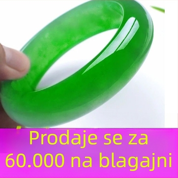 Smaragdni jade narukvica – ručno izrađeni nakit u etničkom stilu, umjetnički retro