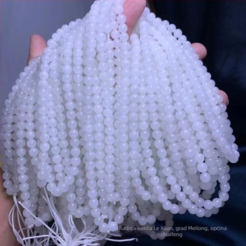 Hetian jade perle set - 108 perli, prirodni materijal, poluproizvodi DIY za narukvice, geometrijski oblik