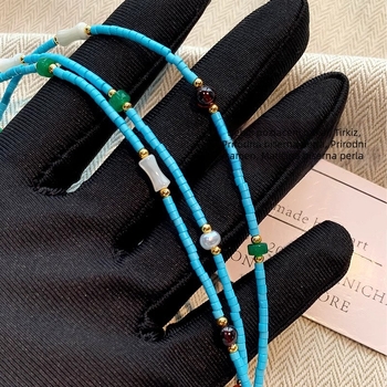 Ogrlica s privjeskom Laughing Buddha, jade perle, Qinghai/Kunlun jade, sirovi kamen, jesen 2022