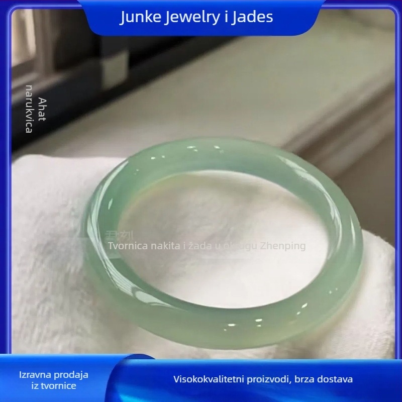 Prirodna halcedonska kružna narukvica s visećim ukrasom – pojedinačno pakirana, Zhuoyuke