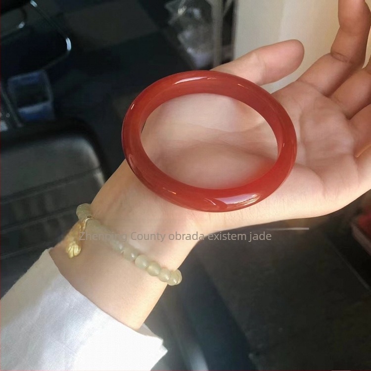 Narukvica od prirodnog ahata, geometrijski oblik, visi ukras, neovisno pakiranje, lagani luksuz stil