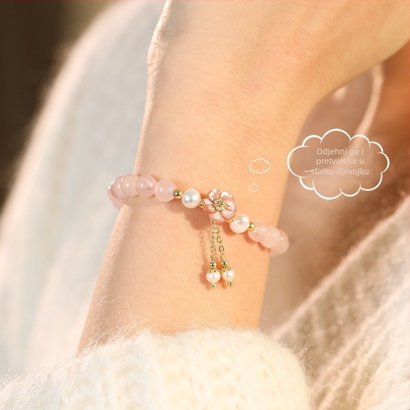 Narukvica od kristala u prahu – romboidni oblik, za žene, korejski stil, elektroplatirano