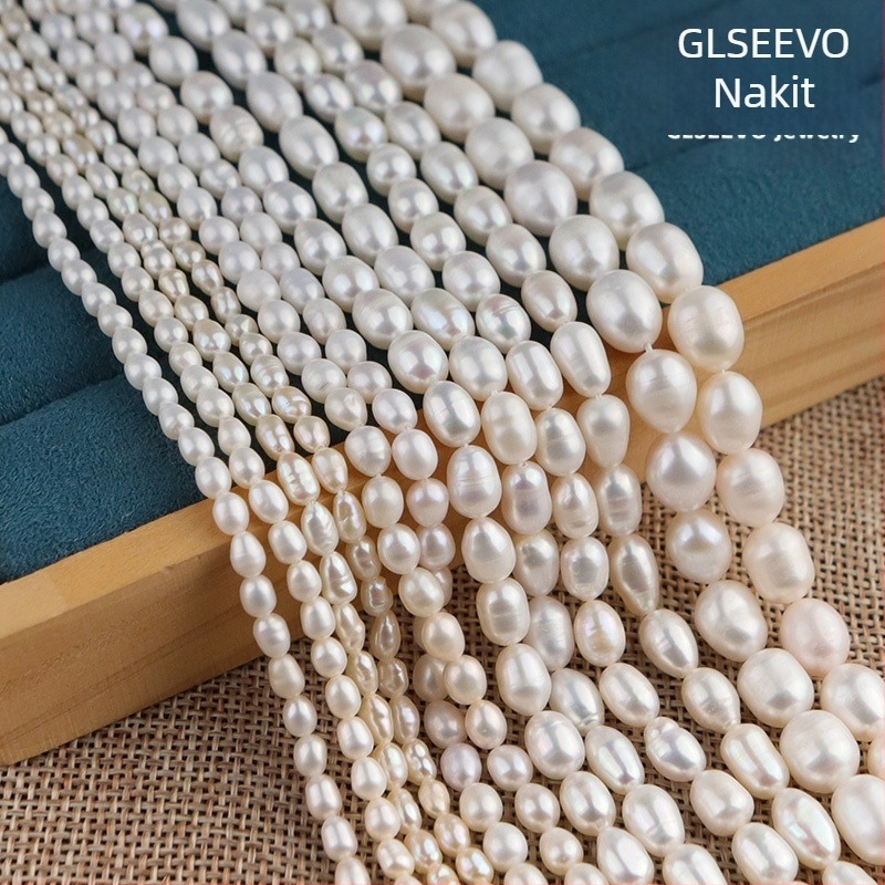 Prirodni slatkovodni biseri – perle u obliku riže, 2–10 mm, za DIY nakit, prirodno bijele