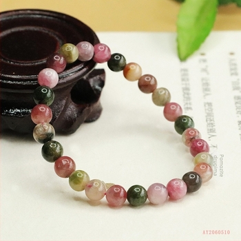 Narukvica od turmalina – minimalistički stil, polirani kuglice, bez ugradnje, tiskani logotip, mogućnost prilagodbe