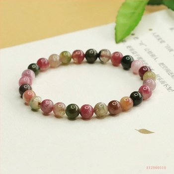 Narukvica od turmalina – minimalistički stil, polirani kuglice, bez ugradnje, tiskani logotip, mogućnost prilagodbe