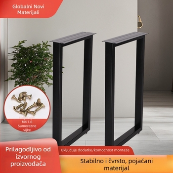 Metalne noge za stol, dizajn visoke bar visine, za uredske i blagovaonske stolove, model 002, završna obrada zavarivanjem u spreju