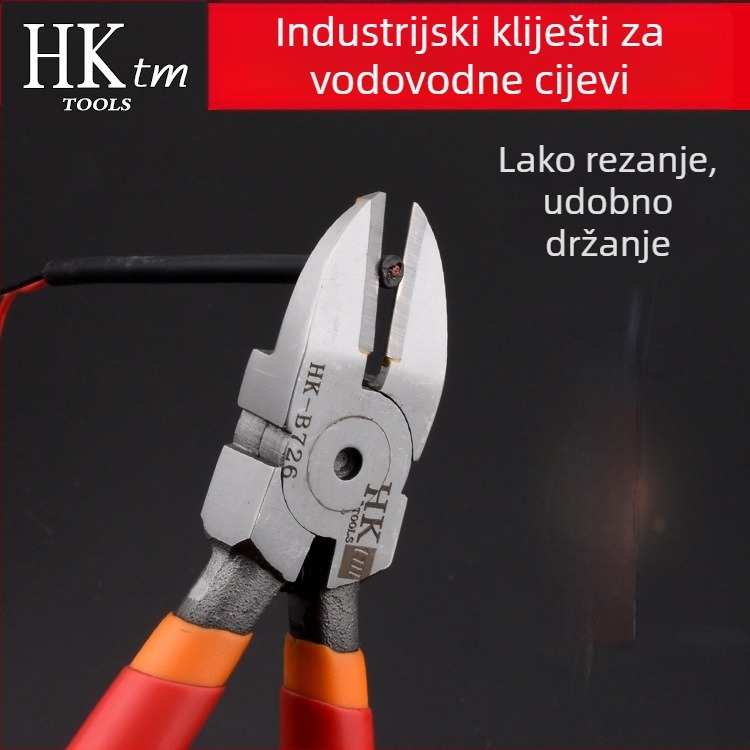 HK diagonalne kliješta, materijal: volfram čelik, težina 0.3, promjer rezanja 0.6, pogodno za željezo/čelik/plastika