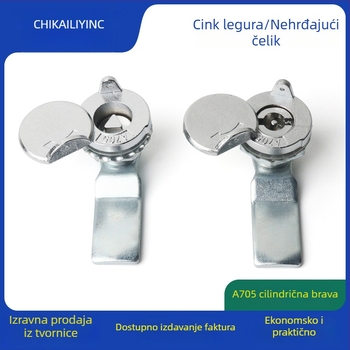 A705 brava jezika za vanjsku kutiju za distribuciju – cilindrična brava, cinkova legura, univerzalno za kutije, moderan jednostavan dizajn