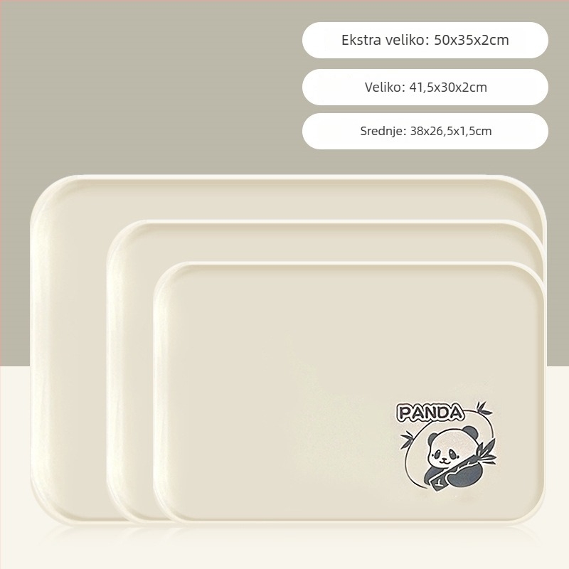 Plastični pladanj, kvadratnog oblika, karikaturalni uzorak, nordijski stil, glazirana površina.