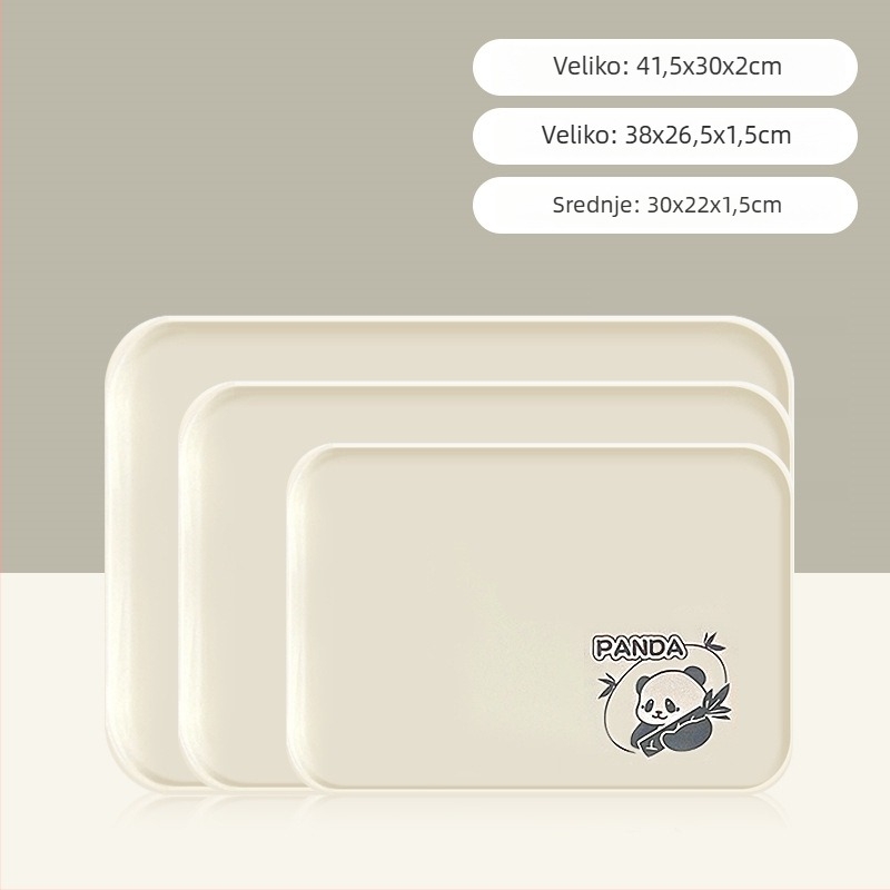 Plastični pladanj, kvadratnog oblika, karikaturalni uzorak, nordijski stil, glazirana površina.