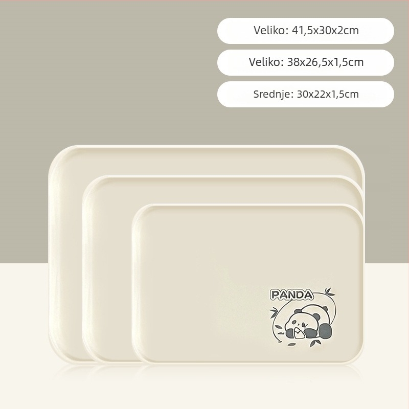 Plastični pladanj, kvadratnog oblika, karikaturalni uzorak, nordijski stil, glazirana površina.