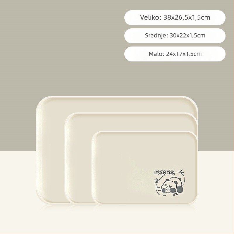 Plastični pladanj, kvadratnog oblika, karikaturalni uzorak, nordijski stil, glazirana površina.