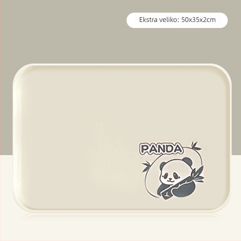 Plastični pladanj, kvadratnog oblika, karikaturalni uzorak, nordijski stil, glazirana površina.