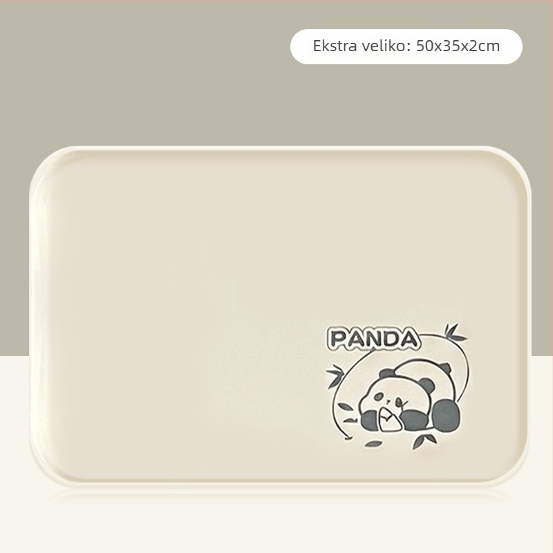 Plastični pladanj, kvadratnog oblika, karikaturalni uzorak, nordijski stil, glazirana površina.