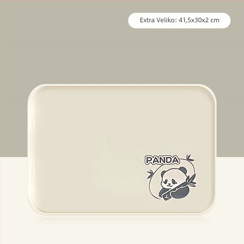 Plastični pladanj, kvadratnog oblika, karikaturalni uzorak, nordijski stil, glazirana površina.