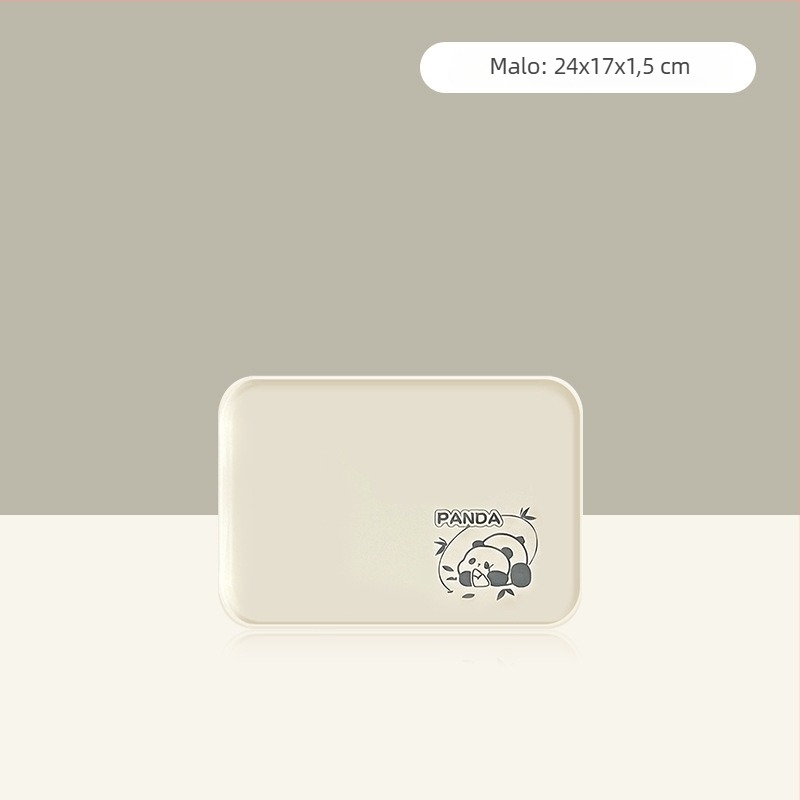 Plastični pladanj, kvadratnog oblika, karikaturalni uzorak, nordijski stil, glazirana površina.