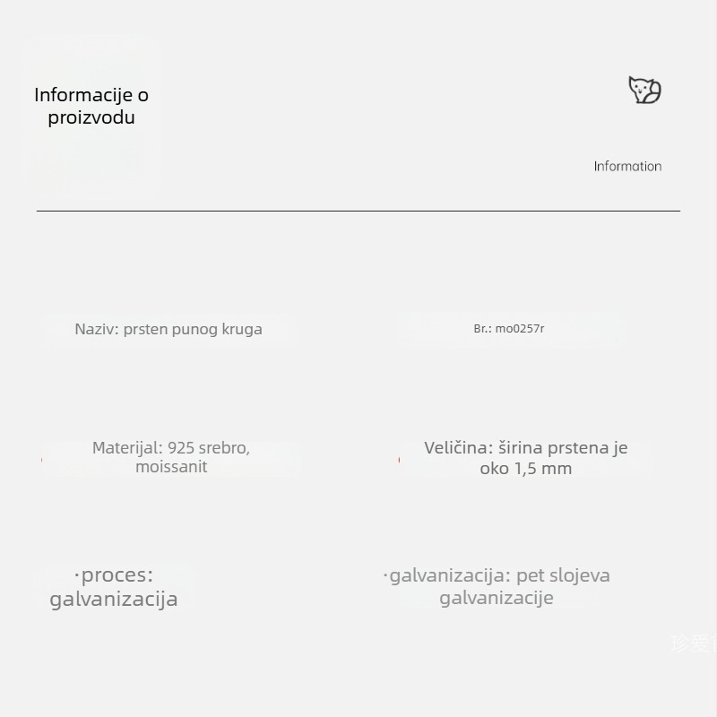 Prsten od srebra 925 s moissanitom za žene — minimalistički bar-stil, pun krug, jednoredni, pogodan za slojevito nošenje
