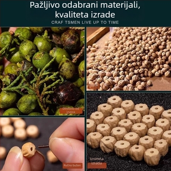108 Bodhi sjemenki mala budistička, polirana, prirodni stil