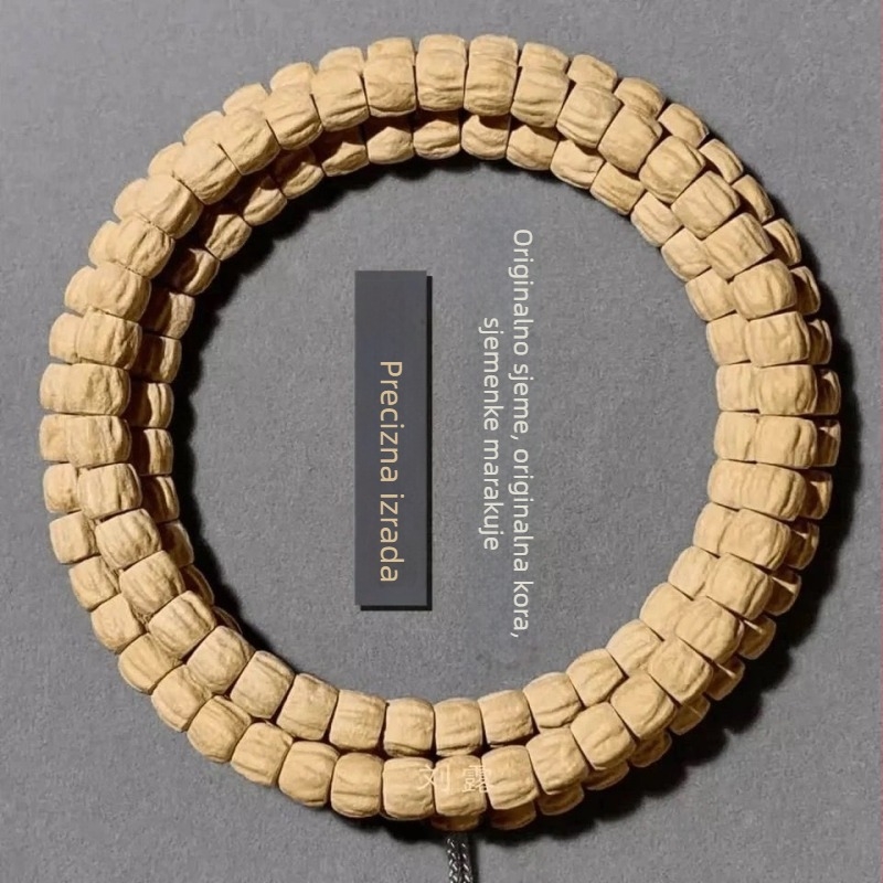 108 Bodhi sjemenki mala budistička, polirana, prirodni stil