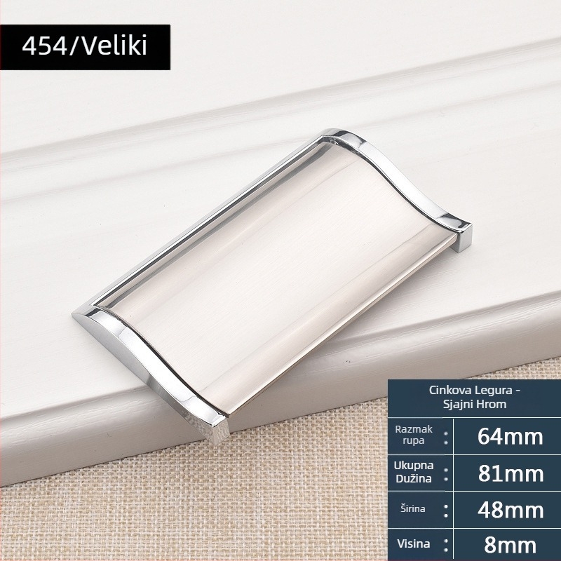 Fort Mary 589 Ručica za vrata ormarića i ladice – cinkova legura, elektroplating, moderni minimalistički stil