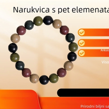 Drvena unisex narukvica s aromatičnim perlicama, podrijetlo Guangzhou, proljeće 2025