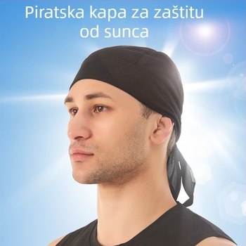 Sportski turbanski šal za glavu od poliestera: upija vlagu, brzo suši, prozračan, zaštita od sunca - unisex za odrasle
