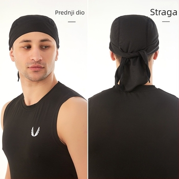 Sportski turbanski šal za glavu od poliestera: upija vlagu, brzo suši, prozračan, zaštita od sunca - unisex za odrasle