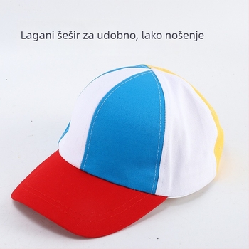 Otpojiva šarena blok špirala bambus dragonfly baseball kapa s ploskim vrhom i širokim obodom, pamuk, džakard vez, svestrani stil, za odrasle i djecu, Tongya