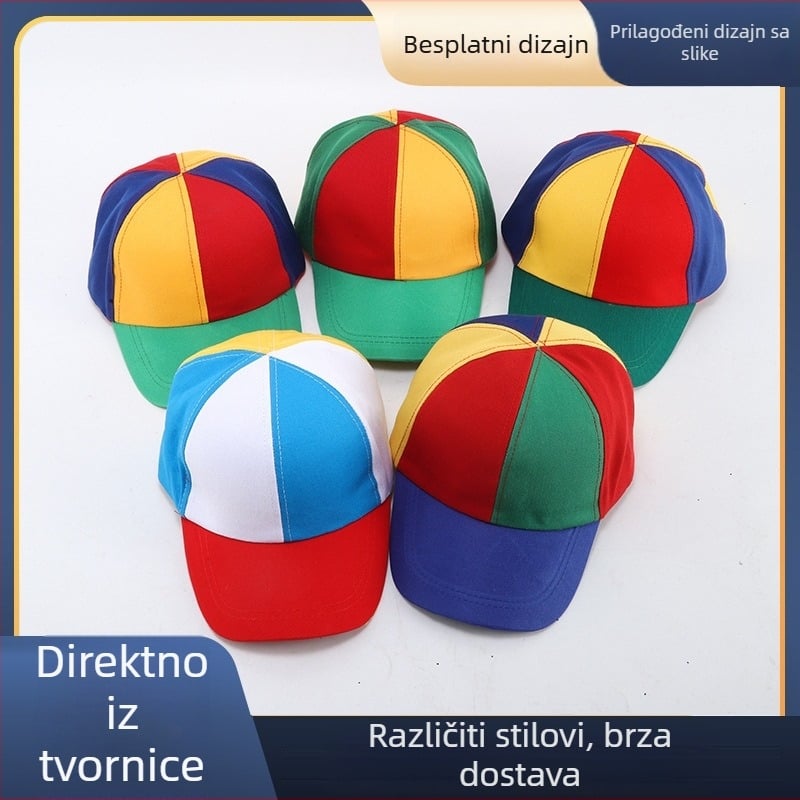 Otpojiva šarena blok špirala bambus dragonfly baseball kapa s ploskim vrhom i širokim obodom, pamuk, džakard vez, svestrani stil, za odrasle i djecu, Tongya