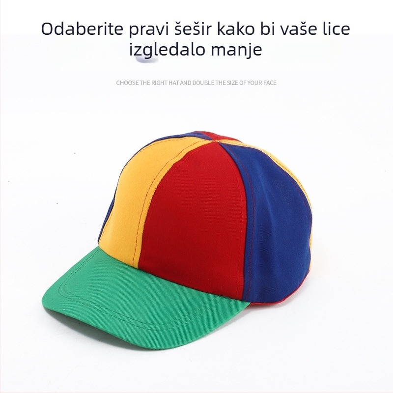 Otpojiva šarena blok špirala bambus dragonfly baseball kapa s ploskim vrhom i širokim obodom, pamuk, džakard vez, svestrani stil, za odrasle i djecu, Tongya