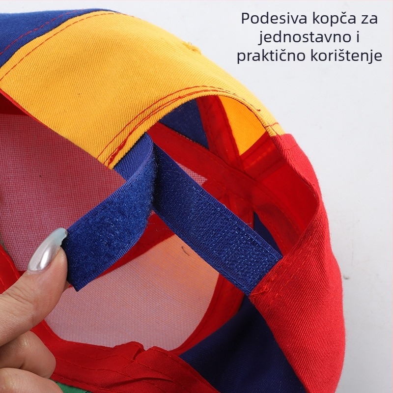 Otpojiva šarena blok špirala bambus dragonfly baseball kapa s ploskim vrhom i širokim obodom, pamuk, džakard vez, svestrani stil, za odrasle i djecu, Tongya
