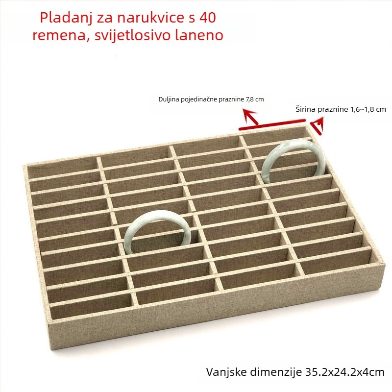 Izložbena ploča za narukvice s 40 pretinaca, metalna konstrukcija, proljeće 2023, šifra proizvoda Dhrzdcch