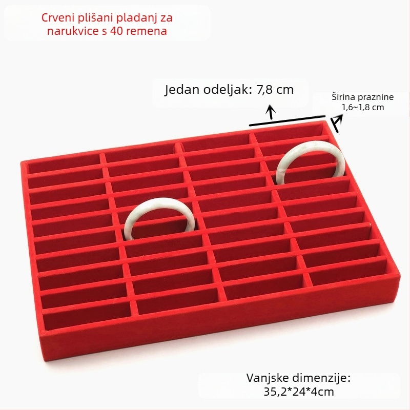 Izložbena ploča za narukvice s 40 pretinaca, metalna konstrukcija, proljeće 2023, šifra proizvoda Dhrzdcch