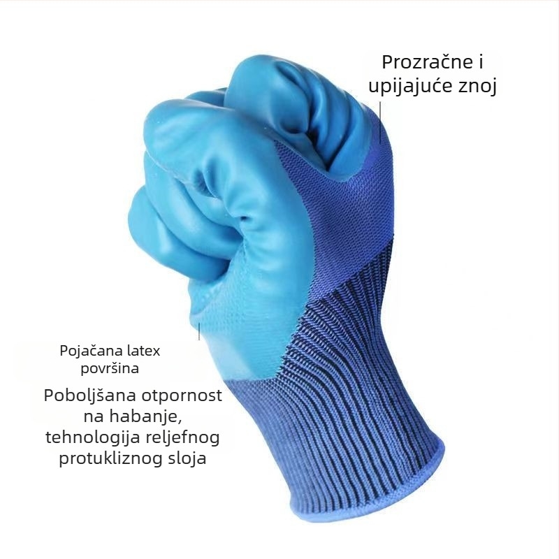 Ekološki reljefni rukavice, otporne na ulje i vodu, protuklizne, za auto popravke, rukovanje, branje i žetvu
