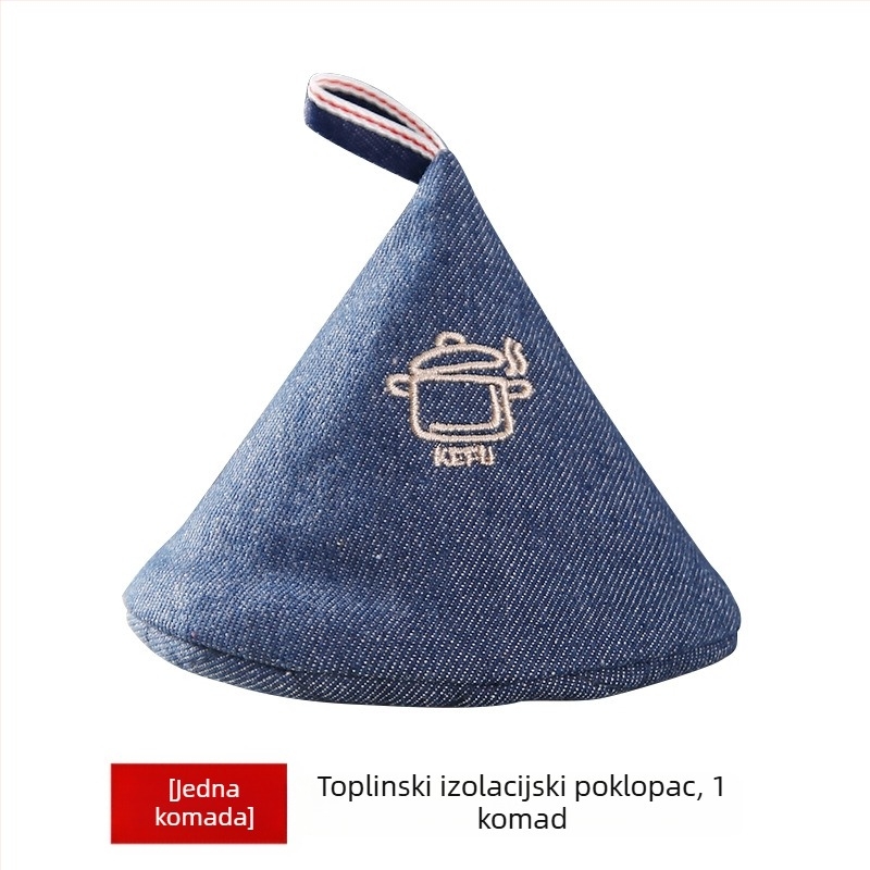 Set termičkih kuhinjskih dodataka: rukavice za zaštitu od opeklina, protuklizni poklopac za držak lonca, poklopac lonca, zaštita za držak, izolacijski klip za mikrovalnu i pećnicu