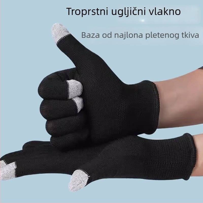 Dengyue rukavice s dodirnim zaslonom od najlona, jezgra od karbonskih vlakana, tanke i prozračne, 210 g, opća namjena
