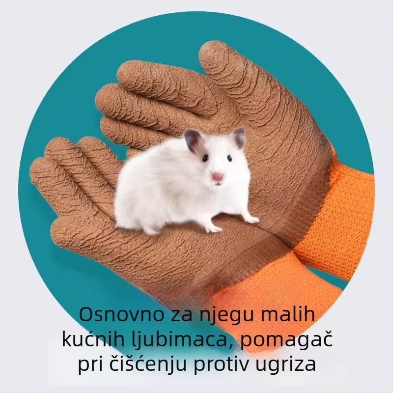 Rukavice protiv ugriza za laboratorijske miševe, gumene, tople i otporne na habanje, 100 g