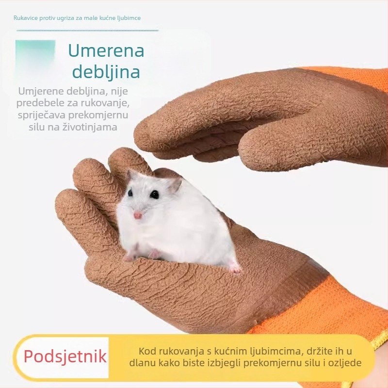 Rukavice protiv ugriza za laboratorijske miševe, gumene, tople i otporne na habanje, 100 g