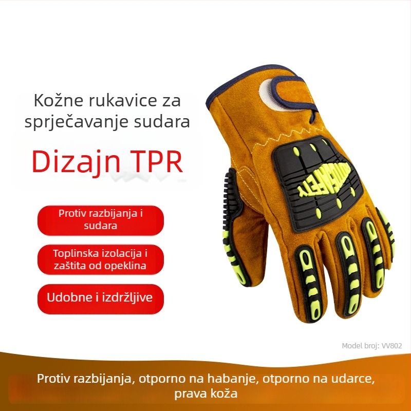 Zaštitne rukavice - Rongzituo, kravlja split koža, gašenje požara