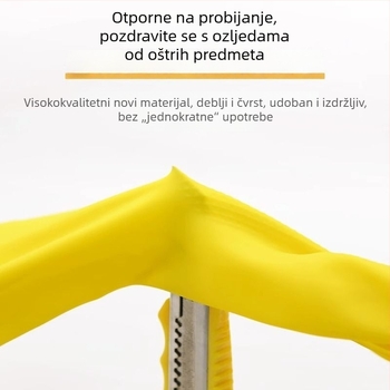Lateks rukavice za kućanstvo – vodootporne, otporne na ulje i protuklizne; težina 80-100; pojedinačno pakirane; za svakodnevnu kućnu upotrebu.