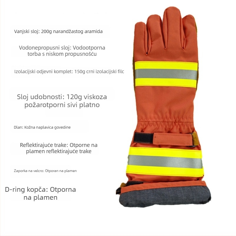 Šumske rukavice za gašenje požara, otporne na visoke temperature, Fanglun materijal, Extensive brend
