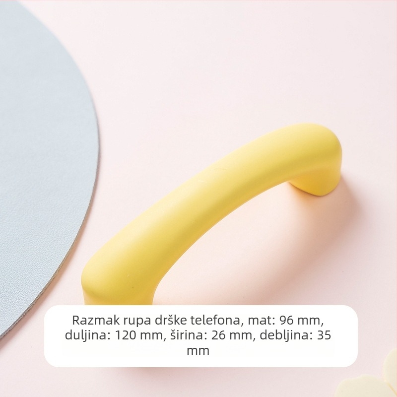 Keramička ručica za ormar s motivom oblaka, mat završetak, šarena dječja ručica za ormariće i ladice