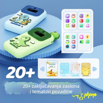 Dječja digitalna kamera s 2,8-inčnim LCD-om, 20 MP senzor, TF kartica za pohranu, snimanje videa, kućište od ABS-a + silikonski gel