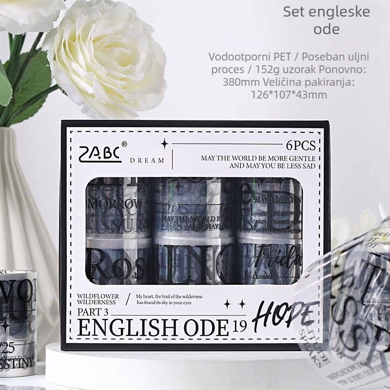 Poklon set traka za dnevnik Yue Shi, PET podloga, debljina 0,01 mm, vodootporna, prilagodljiva