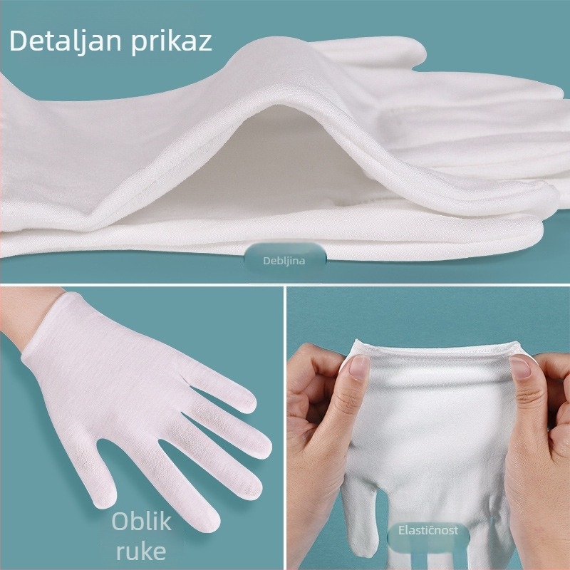 Rukavice za zaštitu rada za učenike osnovne škole; setovi etikete, izvedbe i podizanja zastave; prozračan tanki materijal; 12 pari po vrsti