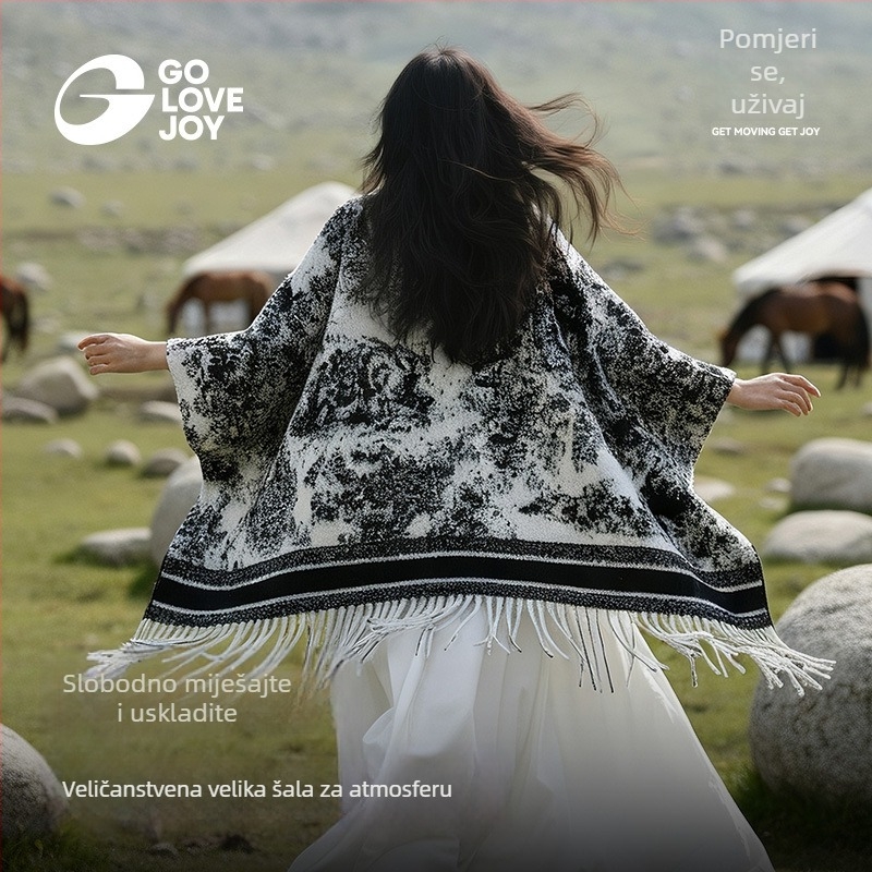 Golovejoy šal-pelerina za jesen/zimu — poliester, marka Golovejoy, mogućnost prilagođavanja, sezona: jesen-zima