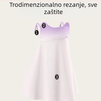 Ženska ljetna maska za zaštitu od sunca lica, s zaštitom vrata i za vožnju, lagana i praktična; Tkanina: Tencel (Lyocell), sadržaj 21–30%, Sezona: Ljeto 2024.